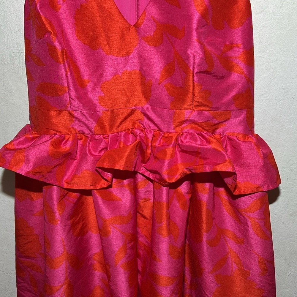 Kate Spade X Target Classic Rose Peplum Midi Dress  Size 16 NWOT - Picture 7 of 9
